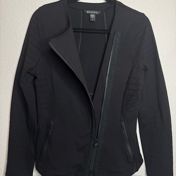 Athleta NEW Black Motto Jacket Sz Medium - Picture 2 of 16